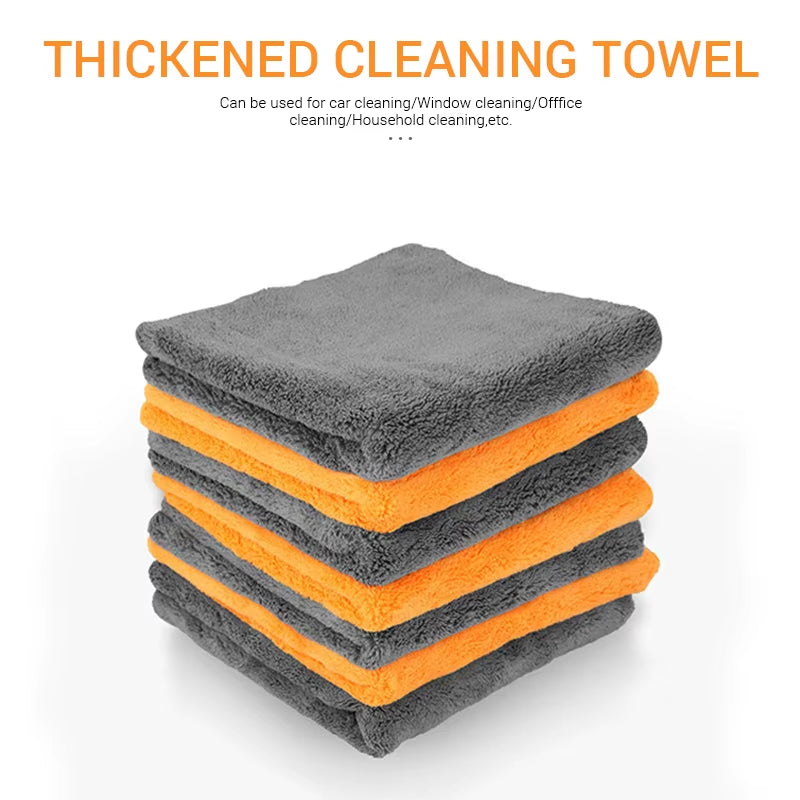 SEAMETAL 40X40Cm Microfiber Towels Car Care Washing Thicken Towel Car Detailing Drying Cloth Cleaning Tool Auto Wash Accessories