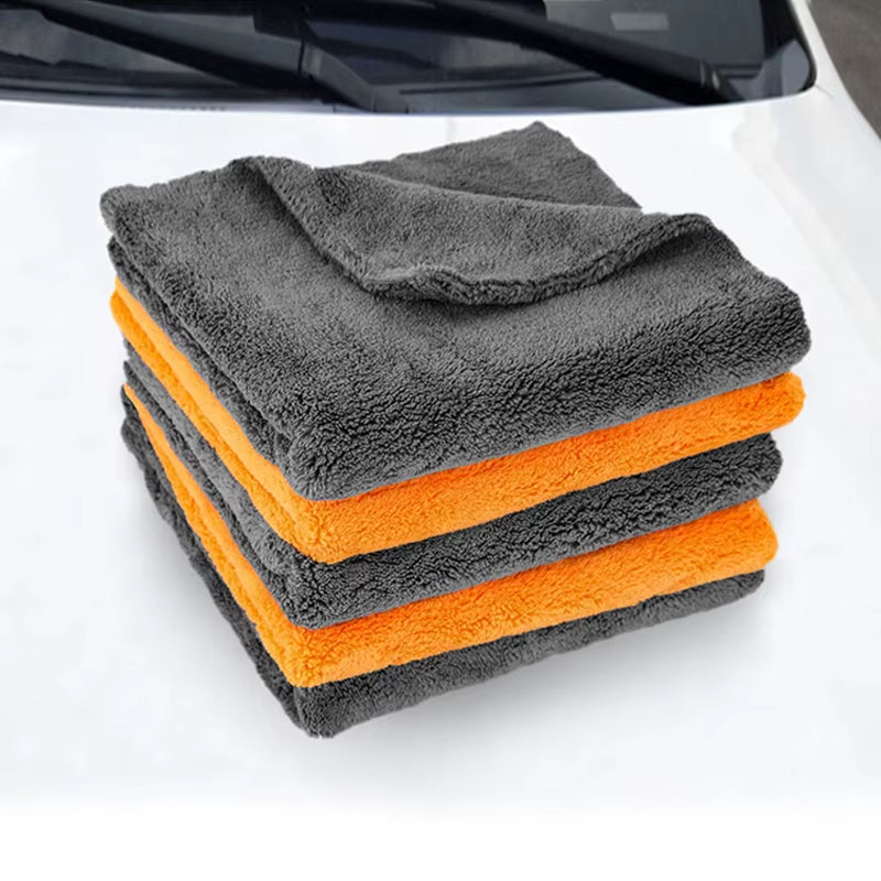 SEAMETAL 40X40Cm Microfiber Towels Car Care Washing Thicken Towel Car Detailing Drying Cloth Cleaning Tool Auto Wash Accessories