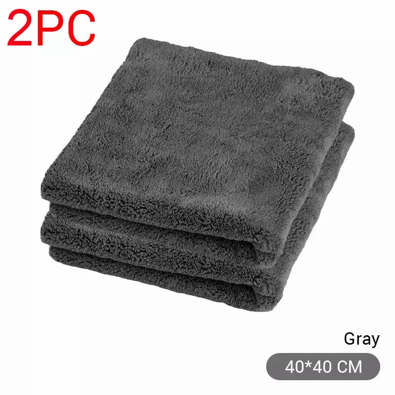 SEAMETAL 40X40Cm Microfiber Towels Car Care Washing Thicken Towel Car Detailing Drying Cloth Cleaning Tool Auto Wash Accessories