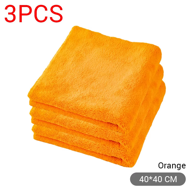 SEAMETAL 40X40Cm Microfiber Towels Car Care Washing Thicken Towel Car Detailing Drying Cloth Cleaning Tool Auto Wash Accessories